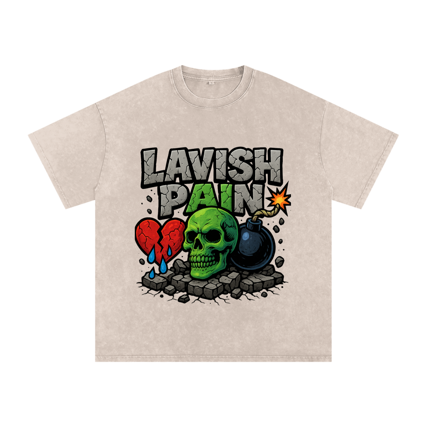 Acid Wash Oversize T-Shirt - 250 GSM